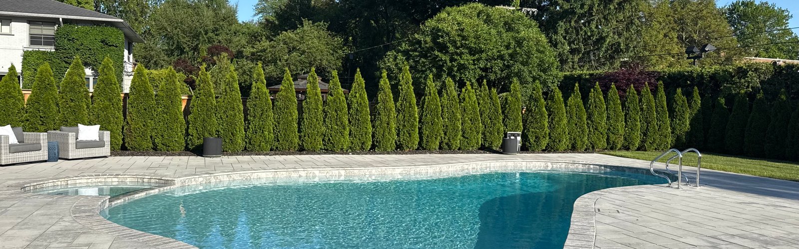Emerald Green Arborvitae privacy screen installed in Southeast Michigan
